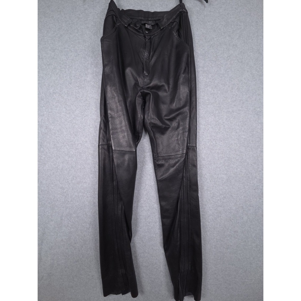 Suzelle Womens Size 8 Black Leather Vintage Pants